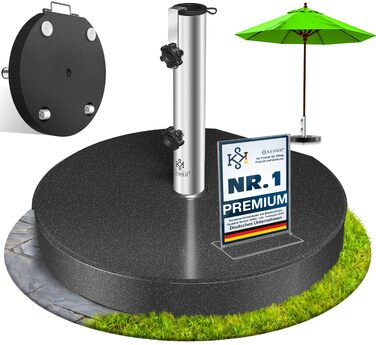 Підставка для парасолі KESSER Granit 30 кг, сталь, для саду/балкону, антрацит, діаметр 48 мм