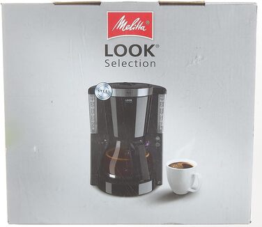 Кавоварка фільтраційна Melitta Look IV Selection з скляною колбою, 10 чашок, краплестоп, чорна