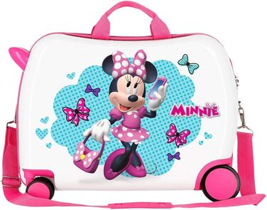 Дитяча валіза Disney Minnie Mouse 34л, ABS, комбінований замок, 4 колеса, багатобарвна, ручна поклажа