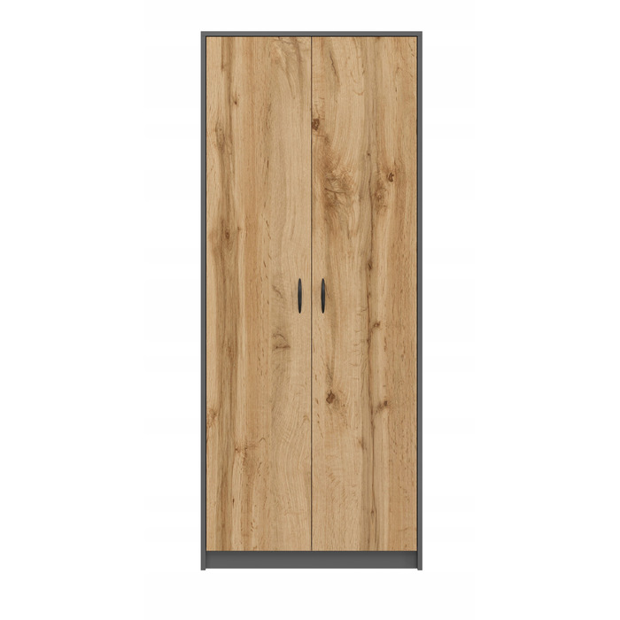 Стелаж SaraMeble 75 x 180 x 35 см, антрацит, дуб вотан, графіт