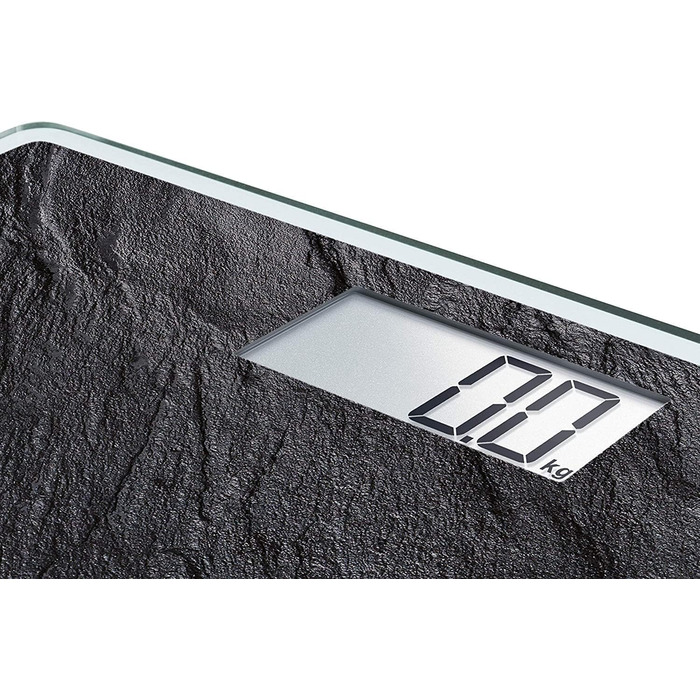 Електронна вага Soehnle Style Sense Compact 300 Slate, чорна, до 180 кг, LCD-дисплей, велика платформа, ультратонкий дизайн