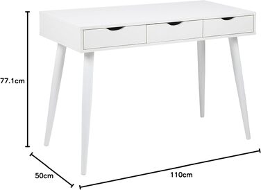 Письмовий стіл Ivar AC Design білий MDF 50x110x77 см
