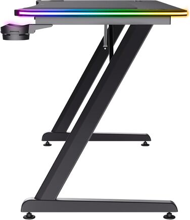 Ігровий стіл Trust Gaming GXT 709W Luminus RGB з підсвічуванням LED, 10 режимів, USB, для геймерів, білий (120x60 см)