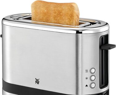 Тостер WMF Küchenminis 1-Слайсовий з довгими слотами XXL, нержавіюча сталь, 7 рівнів підсмажування, захист від перегріву, 600 Вт
