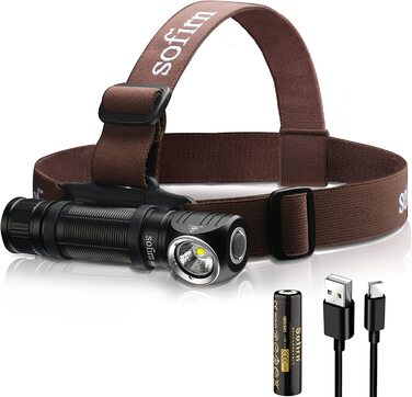 Лобовий ліхтар Sofirn HS40 2000 люмен, світлодіодний, USB Type-C, 8 режимів, водонепроникний IPX8, для нічного бігу, кемпінгу