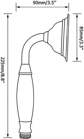 Душовий набір CIENCIA з латуні, золото, шланг 1,5 м, тримач, лійка BS126F