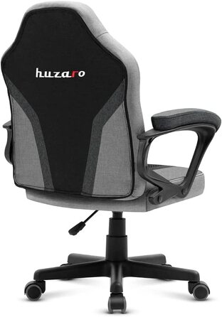 Дитяче ігрове крісло Huzaro Ranger 1.0, сіре, ергономічне, з підлокітниками, регулюванням висоти, сітка, гумові колеса, для геймерів та навчання