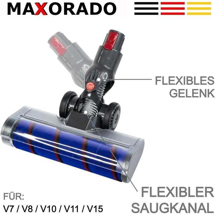 Турбощітка Maxorado Softroller для пилососа Dyson V7/V8/V11/V15/GEN5 Absolute, насадка для підлоги, турбощітка для пилососа
