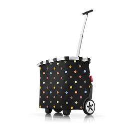 Reisenthel Carrycruiser Dots – Сумка-візок для покупок із міцною алюмінієвою рамою, плечовим ременем, знімною сітчастою внутрішньою кишенею, водовідштовхувальна