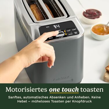 Тостер Cuisinart Smart Elite на 2 тости | Довгі слоти для хліба, пам'ять налаштувань, підйом тостів, режим для булок, розморожування + Boost