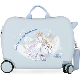 Дитяча валіза Disney Frozen Winter, 38 л, ABS, на 4 колесах, блакитна, 50x38x20 см, ручна поклажа