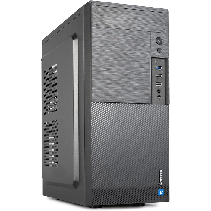 Компактний ATX корпус VulTech VCO-A1699 Rev 2.1, чорний, без блоку живлення, 2x USB 2.0, 1x USB 3.0