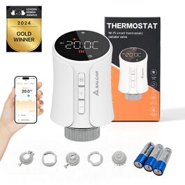 Розумний термостат для радіатора Salcar WiFi, сумісний з Alexa та Google Home, програмований, Tuya Smart, без шлюзу