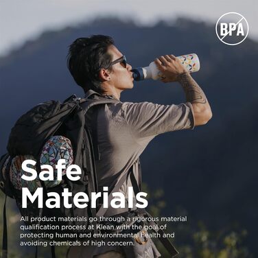 Спортивна пляшка для води Klean Kanteen Classic Retro-Punkt, сталева, 800 мл