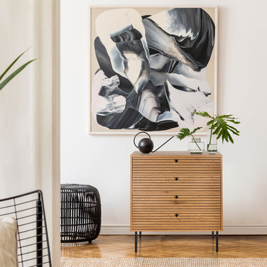 Комод LINNO K 80x40x85 см 4 шухляди дуб hjh LIVING