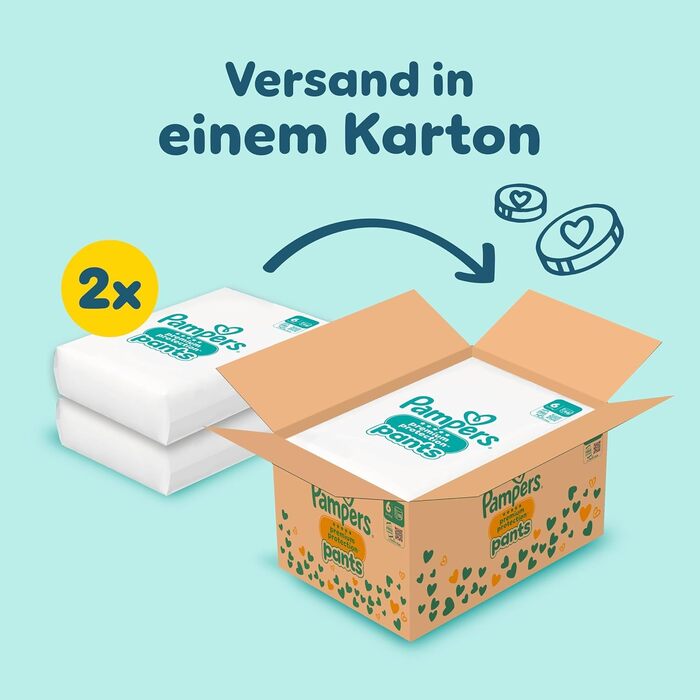Підгузки-трусики Pampers Premium Protection Pants, розмір 6 (13-19 кг), 132 шт, преміум-захист та комфорт