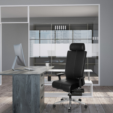 Офісне крісло / поворотне крісло PRO-TEC XXL Шкіра Чорний HJH OFFICE