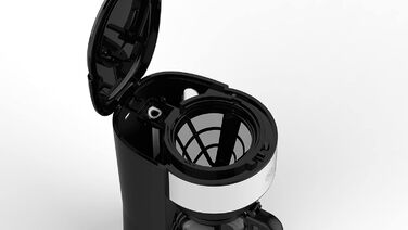 Кавоварка фільтраційна Westinghouse Basic, 10 чашок, з постійним фільтром, скляним глечиком, захистом від капання, функцією підтримки тепла до 30 хвилин, індикатором рівня води, біла