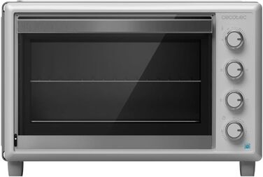 Конвекційна піч Cecotec 46L Bake&Toast 4600 White Gyro: 2000 Вт, 12 функцій, внутрішнє освітлення, регулювання температури до 230°C, подвійне скло, з поворотним шампуром