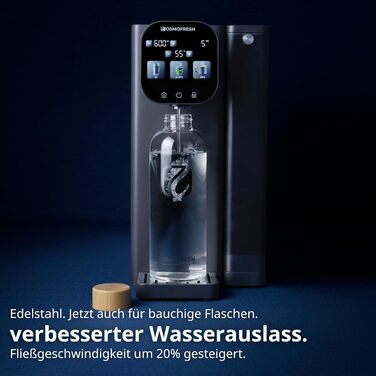 Система зворотного осмосу OsmoFresh Fusion Air настільна | З мінералізацією та УФ-стерилізацією | Гаряча вода | Без встановлення, сертифікат TÜV