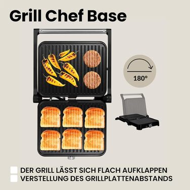 Електрогриль-тостер ZEEGMA Grill Chef 2-в-1 з керамічним антипригарним покриттям 2000 Вт
