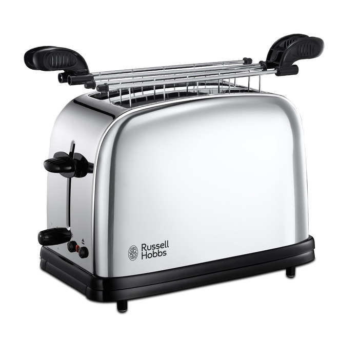 Тостер Russell Hobbs Victory для 2 скибок з насадкою для сендвічів та паніні, нержавіюча сталь, 6 режимів, 1200 Вт