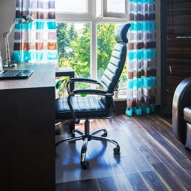 Підкладка під крісло Floortex з полікарбонату з виступом, 134,6 x 121,9 см, для твердих підлог і килимової плитки