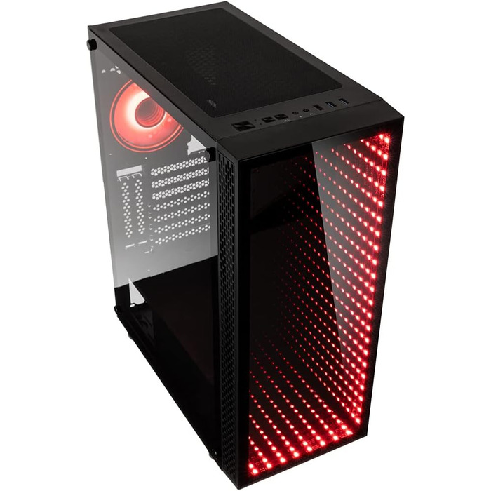Корпус для ПК Kolink Void Rift Midi Tower з ARGB-підсвіткою, скляна панель, вертикальне встановлення GPU, ігровий, загартоване скло, для ATX