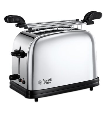 Тостер Russell Hobbs Victory для 2 скибок з насадкою для сендвічів та паніні, нержавіюча сталь, 6 режимів, 1200 Вт