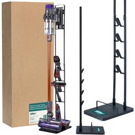 Стійка для бездротового пилососа Dyson V6/V7/V8/V10/V11/V12/V15, Gen5detect Slim - металева підлогова, без свердління, з тримачем для аксесуарів