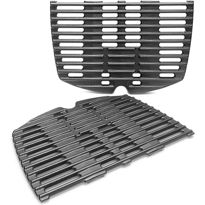 Чавунна решітка для гриля Weber Q100/Q1000/Q1200/Q1400, 32x21,6 см, 2 шт. – запасна решітка для газового гриля, аксесуари для Baby Q
