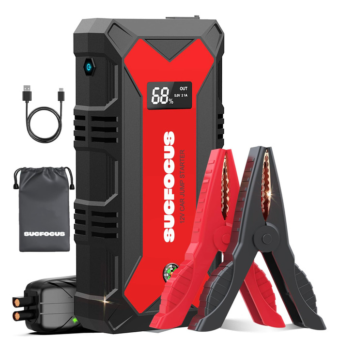 Powerbank для авто Starthilfe 4000A: Запуск двигуна 12V (до 9L бензин/8.5L дизель), LED-ліхтарик, USB зарядка 3.0