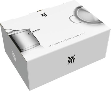 Каструля WMF Provence Plus 16 см зі скляною кришкою, 2 л, для індукції, нержавіюча сталь Cromargan, підходить для духовки