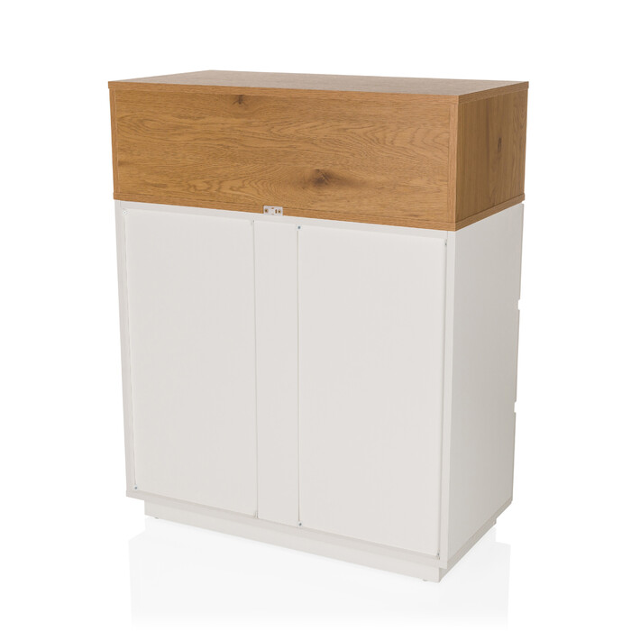 Комод MELMO K 80x40x100 см 3 шухляди білий/дуб hjh LIVING