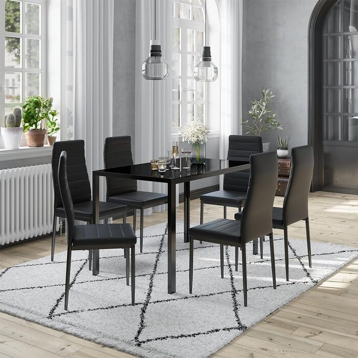Дитячий комплект меблів Vicco Grand: лавка та стілець, чорний, 3 предмети, 85x46.5 см