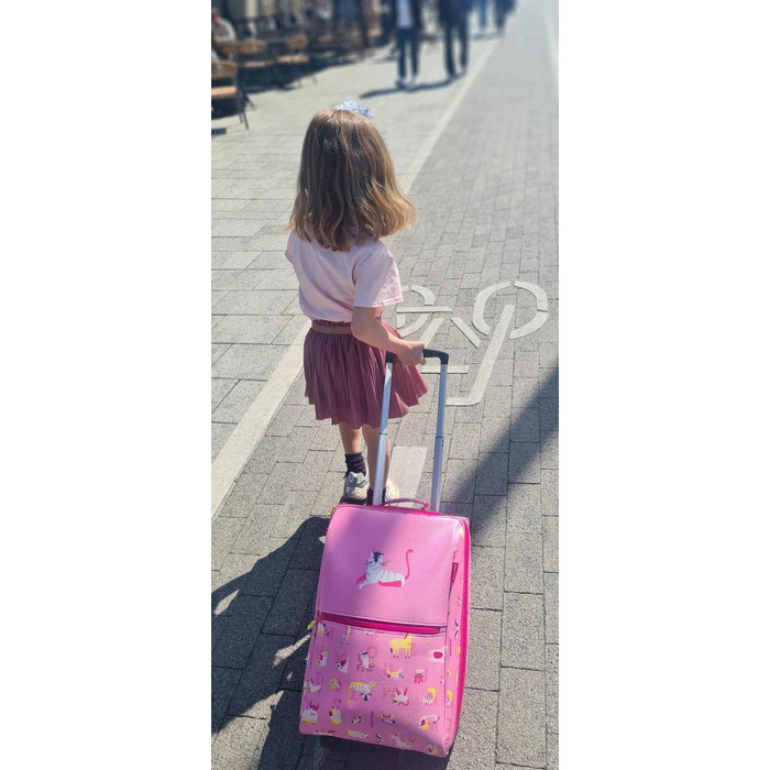 Дитяча валіза reisenthel trolley XS kids Abc Friends Pink, легка та практична