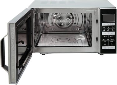 Мікрохвильова піч Sharp R-860S 3-в-1 з грилем і конвекцією, 25 л, 900 Вт, нержавіюча сталь, програмне управління, розморожування за вагою та часом