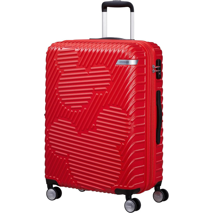 Валіза American Tourister Mickey Clouds, розширювана, 66 см, 63/70 л, червона, на колесах, середня