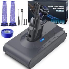 Акумулятор Morpilot V7 8000mAh для пилососа Dyson V7 SV11 Animal, Motorhead, Pro, Trigger, Fluffy + 3 фільтри