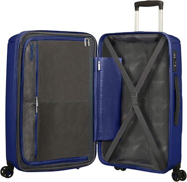 Валіза American Tourister Sunside Spinner L, розширювана, 77 см, 106/118 л, синя (Dark Navy)