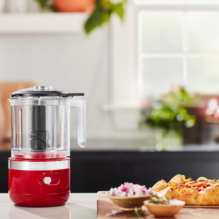 Бездротовий подрібнич для овочів та зелені KitchenAid KFCB519, 5 чашок, Empire Red