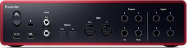 Звукова карта Focusrite Scarlett 4i4 4-го покоління USB: для гітаристів, вокалістів, музикантів - Hi-Fi студійна якість, комплект програмного забезпечення