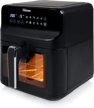 Tristar цифрова аерофритюрниця 6,2 л, 1,5 кг, з оглядовим вікном, чорна, FR-9037