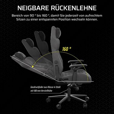 Ігрове крісло Corsair TC500 Luxe Shadow, універсальний розмір