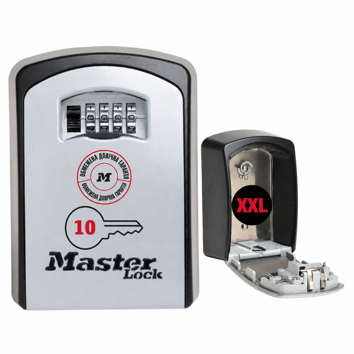 Сейф для ключів Master Lock Extra Large (XL) з настінним кріпленням для вулиці, металевий ключбокс (14.6 x 10.6 x 5.3 см)