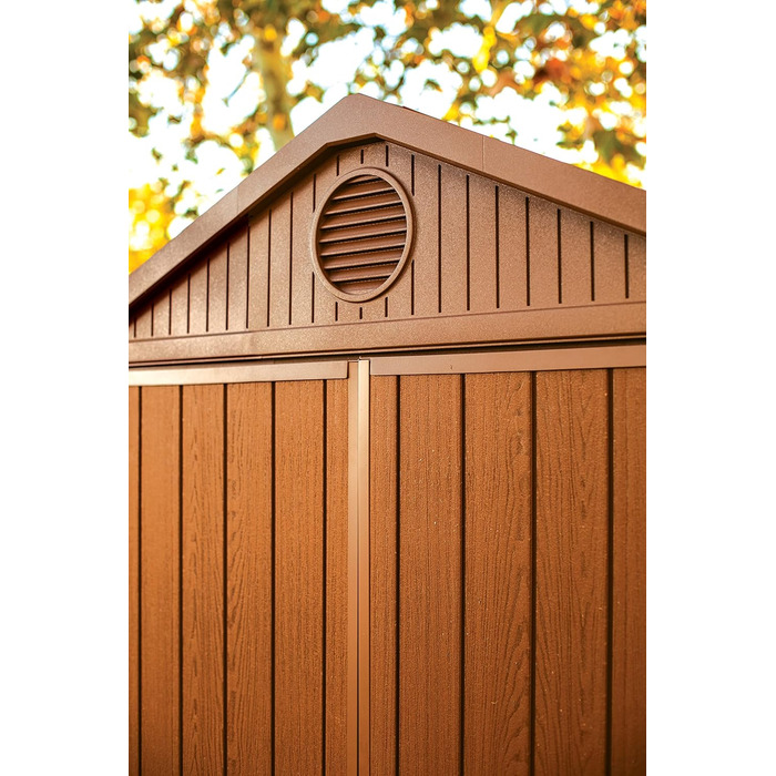 Садовий будиночок KETER Darwin 2,8 м² коричневий (6x6) з Evotech пластику, з дверима та вентиляцією, 25x184x205 см