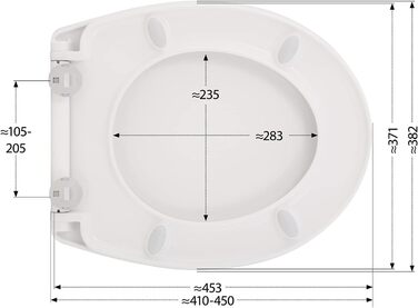 Унітазне сидіння aquaSu Retro Chic, дюропласт, з мікроліфтом, до 300 кг, O-форма, Top-Fix, знімне, пластикові петлі, біле