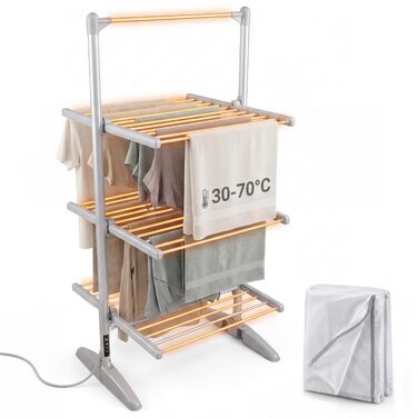 Електричний сушарка для білизни Silvergear з захисним чохлом, 230 Вт, 147×54×94 см (Сушарка-вежа Premium)