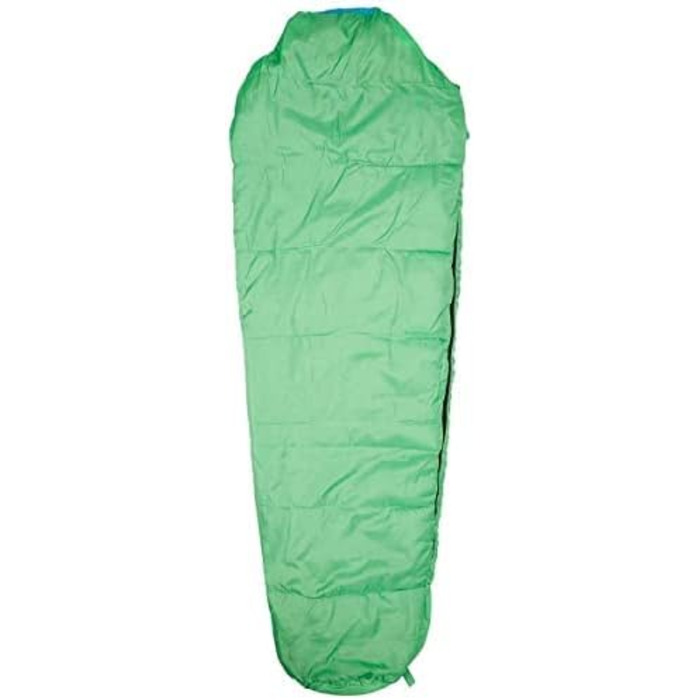 Дитячий спальний мішок EXPLORER JUNIOR 170x70x50 см мумія для кемпінгу, зелено-синій