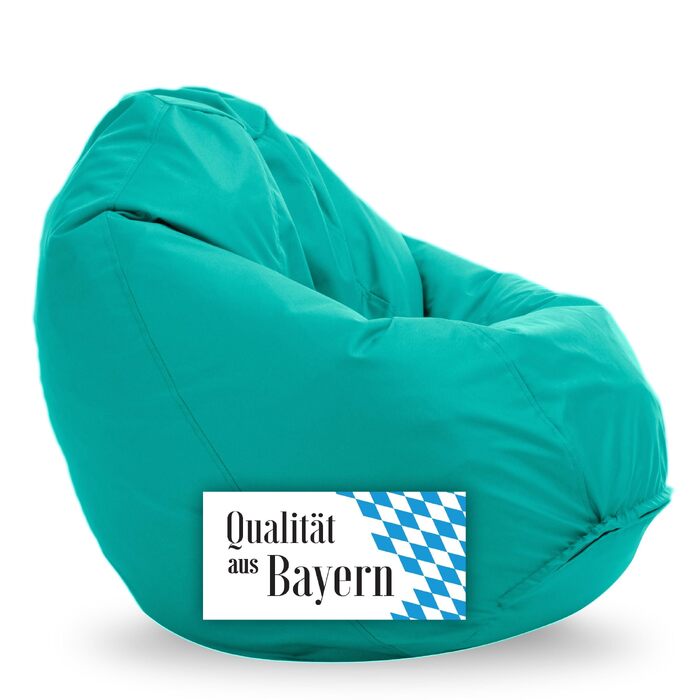 Крісло-мішок Bruni Classico L - XXL, бірюзове, для дорослих, знімний чохол, EPS-наповнювач, виробництво Німеччина